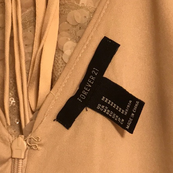 Cream Sequined Cocktail Dress - Picture 5 of 5